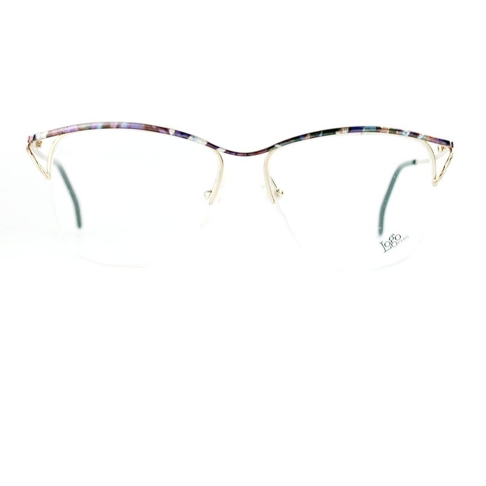 Tiny French Logo Paris Gold Wire Eyeglasses Frame France Vintage 1980s Deadstock